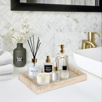 MAONAME Marble Decorative Tray for Home & Vanity Organization