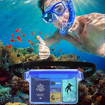 AiRunTech Waterproof Pouch with Waist Strap (2 Pack) | Beach Accessories Best Way to Keep Your Phone...