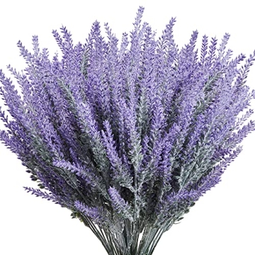 UV Resistant Artificial Lavender Flowers for Elegant Wedding & Home Decor