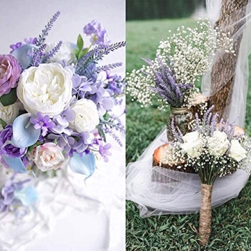 Lifelike UV Resistant Artificial Lavender Flowers for Decor