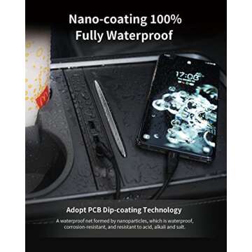 JOWUA Mini LED Hub for Tesla Model Y & 3 with USB Ports