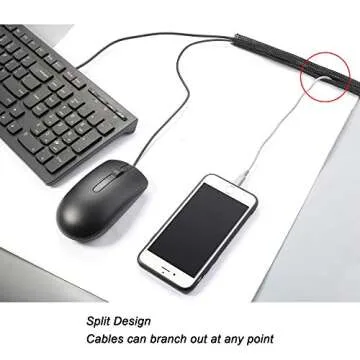 CrocSee 25ft Braided Cable Protector for Home and Office