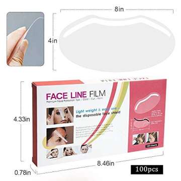 100 PCS Microblading Makeup Shower Face Shields Visors, Disposable Face Shields Masks for Hairspray ...