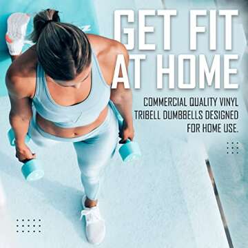 ZIVA 3lb Rubber Tribell Dumbbell Pairs for Strength Training