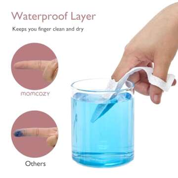 Momcozy Baby Finger Toothbrush, Baby Wipes Toothbrush, Tooth and Gum Wipes Tongue Cleaner, Baby Oral Cleaner, Infant Toothbrush Toddler Toothbrush 30 Count