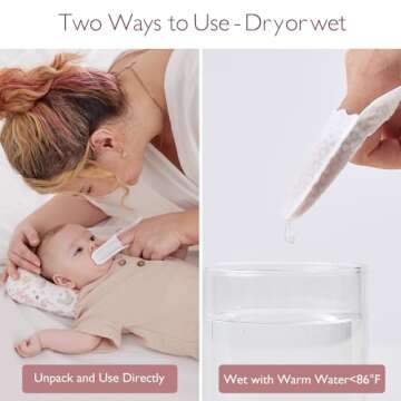 Momcozy Baby Finger Toothbrush, Baby Wipes Toothbrush, Tooth and Gum Wipes Tongue Cleaner, Baby Oral Cleaner, Infant Toothbrush Toddler Toothbrush 30 Count