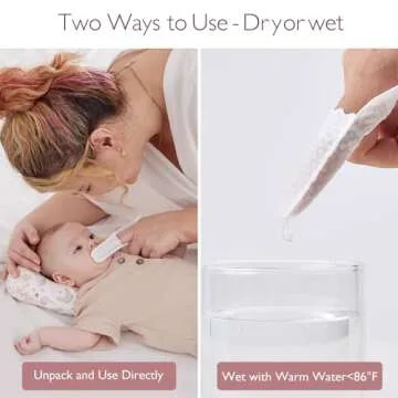 Momcozy Baby Finger Toothbrush, Baby Wipes Toothbrush, Tooth and Gum Wipes Tongue Cleaner, Baby Oral Cleaner, Infant Toothbrush Toddler Toothbrush 30 Count