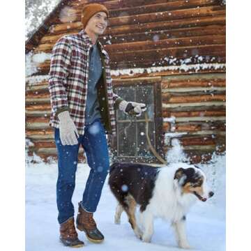 Camptrace Beanie Hat for Women Men Slouchy Beanies Womens Winter Hats Knit Cuffed Warm Ski Caps Brown