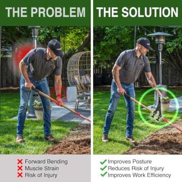 Ergonomic Reach Right Back Saving Attachment for Gardening