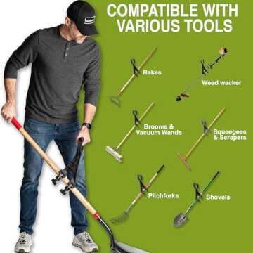 Ergonomic Reach Right Back Saving Attachment for Gardening