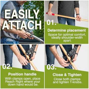 Ergonomic Reach Right Back Saving Attachment for Gardening