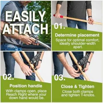 Ergonomic Reach Right Back Saving Attachment for Gardening