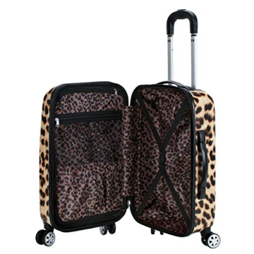 Rockland Safari Hardside Spinner Luggage Set in Leopard - 3 Piece