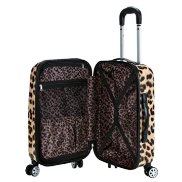 Rockland Safari Hardside Spinner Luggage Set in Leopard - 3 Piece