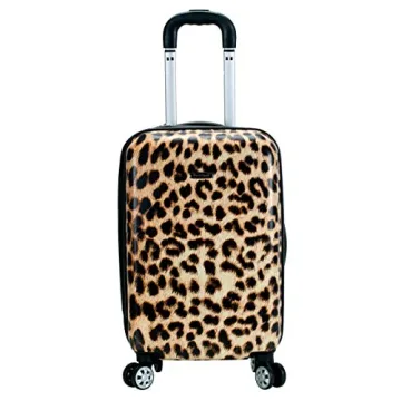 Rockland Safari Hardside Spinner Luggage Set in Leopard - 3 Piece