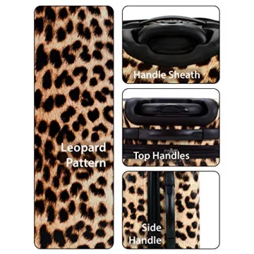 Rockland Safari Hardside Spinner Luggage Set in Leopard - 3 Piece
