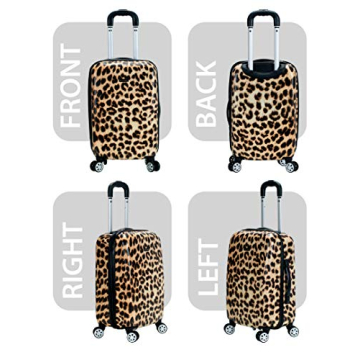 Rockland Safari Hardside Spinner Luggage Set in Leopard - 3 Piece