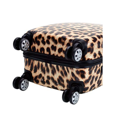 Rockland Safari Hardside Spinner Luggage Set in Leopard - 3 Piece