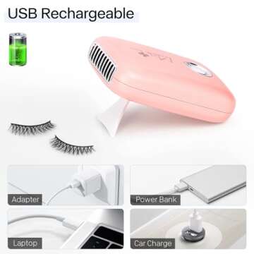 Rechargeable Mini Lash Fan for Eyelash Extensions - Buqikma