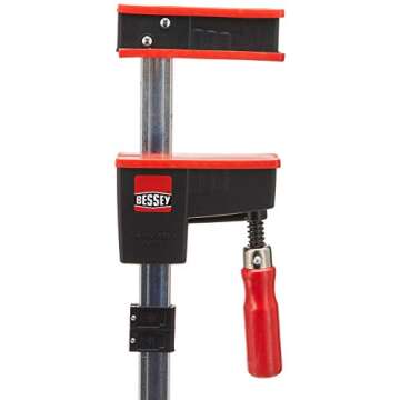 BESSEY KRJR-18 K Body REVO JR, 18 In. Parallel Clamp - 900 lbs Nominal Clamping Force. Spreader, and Woodworking Accessories - Clamps and Tools for Woodworking, Cabinetry, Case Work