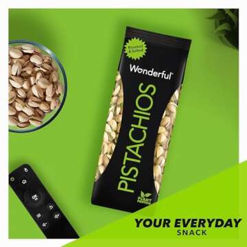 Wonderful Pistachios In Shell, Roasted & Salted Nuts, 16 Ounce Bag, Protein Snacks, Gluten Free, Healthy Snack