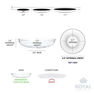 Royal Imports 6" Clear Plastic Saucer Plant Drip Tray, Low Pie Plate, Floral Flower Dish, Wedding, Party, Home and Holiday Decor, 24 Pack