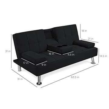 Linen Modern Folding Futon Bed for Apartments and Dorms
