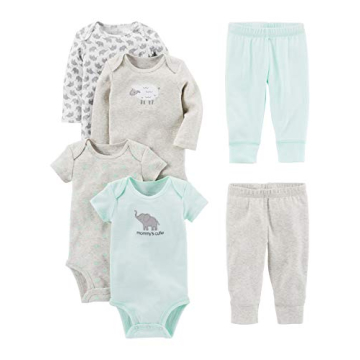 Simple Joys Baby 6-Piece Outfit Set for Boys 0-3 Months