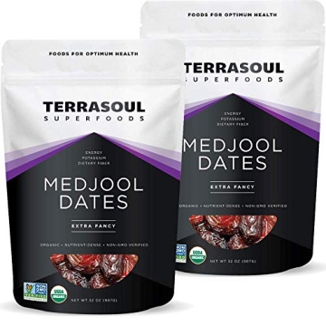 Terrasoul Superfoods Organic Medjool Dates - Sweet & Chewy 4 Lbs, Perfect for Snacking