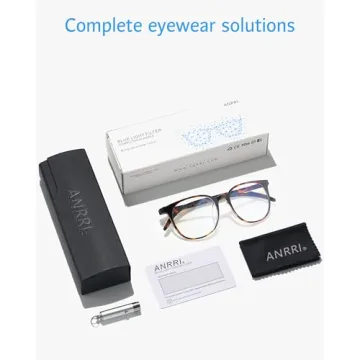 Stylish ANRRI Blue Light Blocking Glasses for Screen Protection