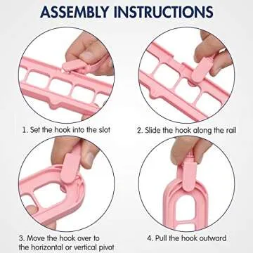 Space Saving Hangers for Clothes - 6 in Pack, Multicolor, Heavy Duty Plastic Hanger Organizer with 9 Holes for Closet - Multipurpose Essential Space Saver Organizers for Home, College Dorm Room