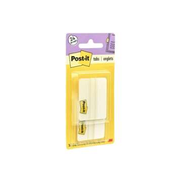 Post-it Tabs, 2 in Solid, White, 12 Tabs/On-The-Go Dispenser, 2 Dispensers/Pack (686-24WE)