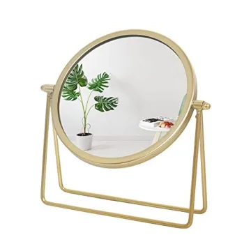 Elegant LONGSHENG Makeup Mirror - Gold Finish for Vanity Use