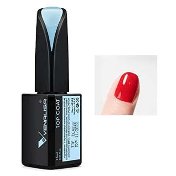 VENALISA 15ML No Wipe Tempered Top Coat for Beautiful Nails
