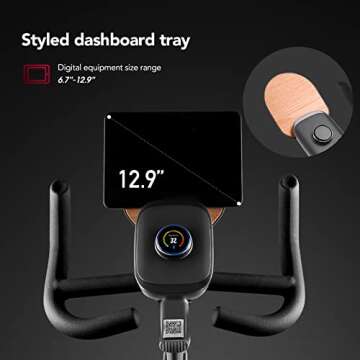 MOBI FITNESS mobifitness Turbo Exercise Bike for Indoor Cycling - Stationary Home White&Dark Grey