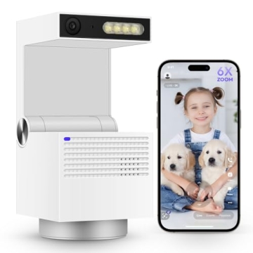 Psync Genie S 5MP HD Indoor Security Camera with 6X Zoom, 2-Way Audio, Privacy Protection, Motion Tr...