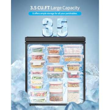 Compact TABU 3.5 Cu. Ft. Chest Freezer with Removable Basket