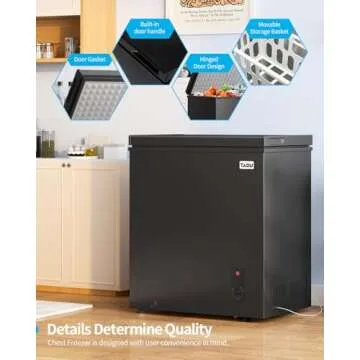 Compact TABU 3.5 Cu. Ft. Chest Freezer with Removable Basket