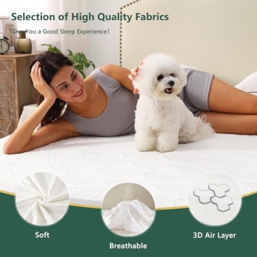 Waterproof Mattress Protector Bamboo Rayon 3D Air Fabric