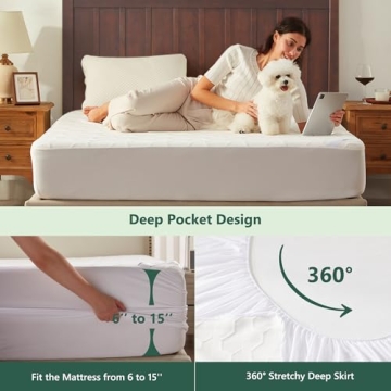 Waterproof Mattress Protector Bamboo Rayon 3D Air Fabric