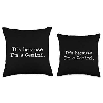 Gemini Horoscope Astrology Throw Pillow for All Ages