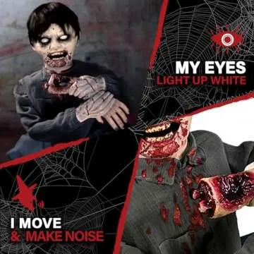 Motion-Activated Halloween Animatronic Zombie Pro