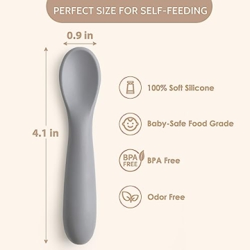 6 Pack Baby Self-Feeding Spoons - Safe & Fun for All Babies