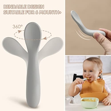 6 Pack Baby Self-Feeding Spoons - Safe & Fun for All Babies