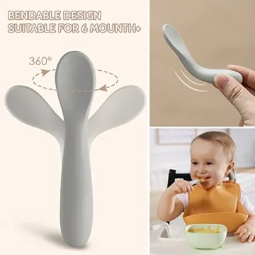 6 Pack Baby Self-Feeding Spoons - Safe & Fun for All Babies