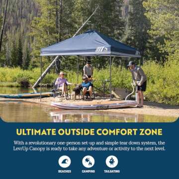 GCI Outdoor LevrUp Pop Up Canopy Tent, 10x10, Royal Blue