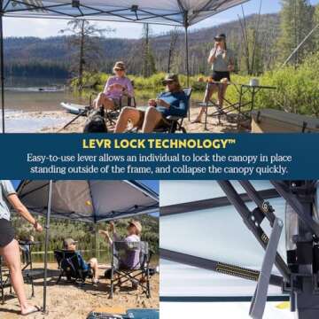 GCI Outdoor LevrUp Canopy Tent, 10x10, Easy Setup