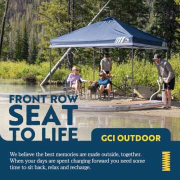 GCI Outdoor LevrUp Canopy Tent, 10x10, Easy Setup