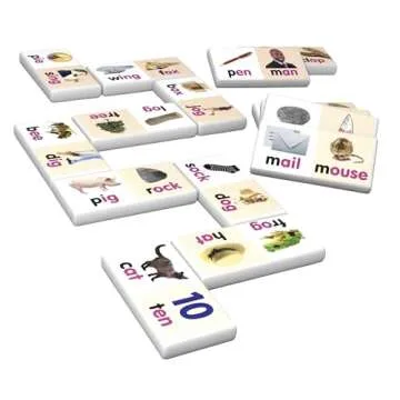 Junior Learning Rhyming Word Dominoes Educational Action Games, Multi, Model: JL490
