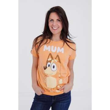 Bluey Mum Adult Womens Graphic T-Shirt Chilli X-Large